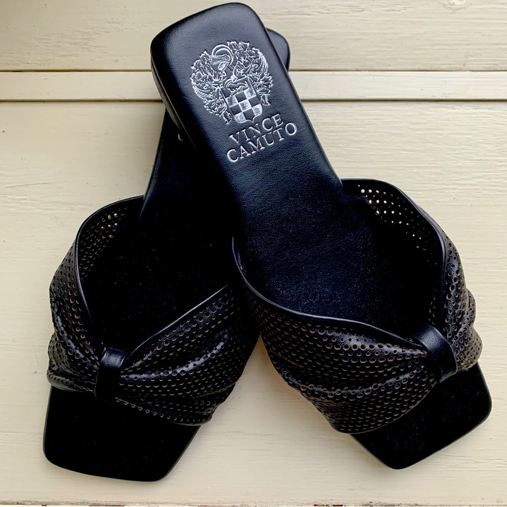 Vince Camuto Amahlee Square-Toe Slide Sandals